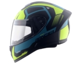 Vega Ranger DX Crew Full Face Motorcycle Helmet with Matte Shell, Shock Absorbing Liner, Comfortable Interior, Ventilated Fit, Lightweight Build, and Trendy Dull Black Neon Yellow Finish Dull Black Neon Yellow-M