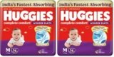 Huggies Complete Comfort Wonder Pants | Pant Style Baby Diapers Medium Size (M), 76 Count | India’s Fastest Absorbing Diaper, Prevents Diaper Rash, Ideal for 7 to 12 Kgs (Pack of 2)