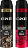 AXE Dark Temptation & Intense Deodorant Spray  –  For Men(430 ml, Pack of 2)