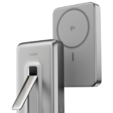 Noise Qi2 Certified MagSafe Wireless 10000mAh Power Bank with Built-in Stand, 15W Wireless & 22.5W Wired Output, Battery Health Protection, Strong Magnetic Strength, for Android & iPhones (Silver)