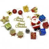 Christmas Decoration Combo Pack | 18 Pcs | Items for Home & Office | Festive Hangings, Stickers, Bells, Balls, Foam Ornaments | PoPo Toys ®