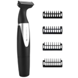 Zebronics Shaver S Lite Beard Trimmer, Corded & Cordless Use, Upto 90min Runtime, Stainless Steel Blades, 4 Guide Combs, IPX5 Washable, Type-C Fast Charging, LED Indicator, Skin Friendly (Black)
