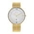 Daniel Hechter Paris Collection Analog Watch for Women with Square Silver Dial, Crystal Hour Markers, Quartz Movement and Two-Tone Silver & Rose Gold Stainless Steel Strap – DHW2028-66