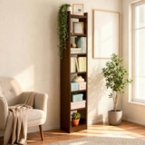 Green Soul Alba 7 Shelves Engineered Wood Book Shelf | Multipurpose Wooden Bookshelf for Home, Bedroom, Living Room, Study Room, Kids Room | Organizer | Storage | 3 Year Warranty (Rolex Brown)
