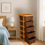 MAXTID 5 Compartments Plastic PP(Brown)