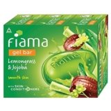 Fiama Gel Bar Lemongrass & Jojoba 375g (125g, Pack of 3) | Smooth Skin | Gentle Exfoliation |Moisture Lock with 30% Smoothing Body Serum | Bathing Soap for Men & Women | All Skin Types