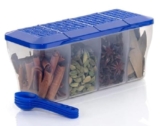 KITCHOOK 4 In 1 Masala Box container for vegetables,dryfruits,spices,grocery,pickles,and multipurpose 4 in 1 box for kitchen & Storage Containers Airtight, Grocery, Dry Fruits Box