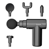 pTron Revivo Z1 Deep Tissue Massage Gun for Muscles Pain Relief, 6-speed Intensity, 3000mAh Battery, 4 Massage Heads, Lightweight & Portable Full Body Gun Massager, Type C Charging (Black)