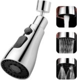 Flixify Flexible Tap Extender for Kitchen Sink – 360° Rotating Faucet Attachment, Splash-Proof, Water-Saving, Easy Installation, Universal Fit Nozzle for Washings (360° Rotating Faucet)