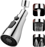 Flixify Flexible Tap Extender for Kitchen Sink – 360° Rotating Faucet Attachment, Splash-Proof, Water-Saving, Easy Installation, Universal Fit Nozzle for Washings (360° Rotating Faucet)