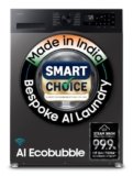 Samsung Smart Choice 12 kg, 5star, AI Ecobubble, Super Speed, Wi-Fi, Hygiene Steam with Inbuilt Heater, Digital Inverter, Fully-Automatic Front Load Washing Machine (WW12DG5B24AXTL, Inox)