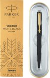 PARKER Vector Matte Black, Gold Trim Ball Pen(Ink Color – Blue)