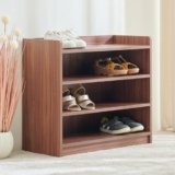 Home Centre | Helios Alton Merida 12 Pairs Shoe Rack | Engineered Wood | Walnut | 1 Year Warranty