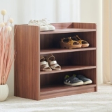 Home Centre | Helios Alton Merida 12 Pairs Shoe Rack | Engineered Wood | Walnut | 1 Year Warranty