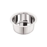 Neelam Stainless Steel 8 22G Flat Bottom Tope, 550ml, Silver Durable, Durable Cookware for Efficient Cooking, Boiling, and Steaming with Excellent Heat Retention and Long-Lasting Performance.