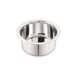 Neelam Stainless Steel 8 22G Flat Bottom Tope, 550ml, Silver Durable, Durable Cookware for Efficient Cooking, Boiling, and Steaming with Excellent Heat Retention and Long-Lasting Performance.