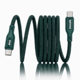 PHILIPS DLC4160CT/94 65W Type-C to Type-C Fast Charging Cable (2m, Crystal Teal) | Nylon Braided | Compatible with iPhone 15+ Series, USB-C iPad Models, Samsung Galaxy & All Type C Devices