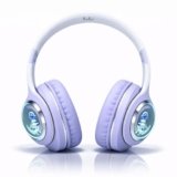 PunnkFunnk Astro Junior Wireless Bluetooth Headphones with BT 5.3, Noise Cancelling, Hi-Res Audio, 40mm Drivers, Deep Bass, Memory Foam Ear Cushions, Over-Ear Headset for Kids, Teens & Adults (Purple)
