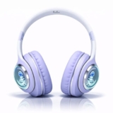 PunnkFunnk Astro Junior Wireless Bluetooth Headphones with BT 5.3, Noise Cancelling, Hi-Res Audio, 40mm Drivers, Deep Bass, Memory Foam Ear Cushions, Over-Ear Headset for Kids, Teens & Adults (Purple)