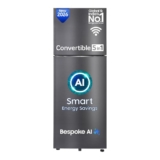 Samsung 396 L, 3 Star, Convertible 5-in-1, Digital Inverter, Frost Free Double Door, Bespoke AI WiFi Refrigerator (RT41HG6A23B1HL, Black DOI, 2026 Model)