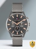 TOMMY HILFIGER Ryder Tommy Hilfiger Multifunction Grey Dial Grey Stainless Steel Strap Analog Watch  – For Men