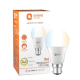 Orient Electric Eternal Shine Moodlight 9W CCT LED Bulb | B22 Base| Color Changing LED Bulb| Cool White, Warm White, Natural White| Pack of 10