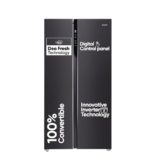 CANDY Smart Choice 602 L Frost Free Side by Side Refrigerator with 100% Convertible Technology, Digital Control Panel and Magic Convertible Cooling 2-door (GE Black, CSS6600KS)