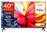 TCL 101 cms (40 inches) Full HD Smart QLED Google TV | Dolby Audio 24 watts | Ai Clarity | Metallic Bezel-Less | Multiple Viewing Mode | 40V5C