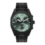 TIMEX Analog Watch for Men with Light Green Dial & Black Stainless Steel Bracelet Band – Water Resistant Men’s Wrist Watches -TWEG296SMU07