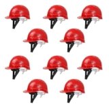 Robustt Safety Helmet – Red (Pack of 10) | Adjustable Headband | Heavy Duty Material | As Per ISI Safety Standard | Non Irritant and Soft Fabric | Lightweight and Durable
