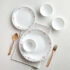 Larah by Borosil Pack of 13 Opalware Dinner Set(Pink, Black, Microwave Safe)