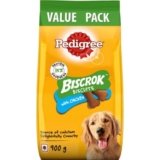 Pedigree Biscrok Biscuits (Above 4 Months) Dog Treats, Chicken Flavour, 900 g, Source of Calcium, Goodness of 15% Protein