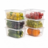 Arto Kitchen Storage Container Box Set of 6 – Multipurpose Food Storage Kitchen Organizer for Fridge & Pantry – Stackable, Airtight, BPA Free, Durable Food Grade Box for Rice, Dal, Snacks & Meal Prep