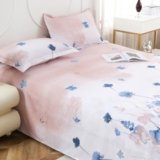MollisHomes Dew Cotton Bedsheet for Double Bed 160 TC 250 x 225 CM, Navy