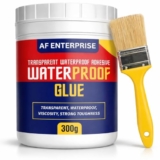 Crack Seal Glue 300g with Brush | Transparent Waterproof Resin Epoxy for Roof Leakage Repair | Crack Seal Agent for Roof & Wall Cracks | High-Viscosity Waterproof Glue for Leak Sealing (300g, 1 Pack)