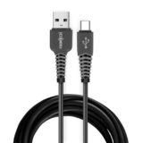 FRONTECH 17W / 3.4A Super Fast Charging 1M PVC USB to Type-C Data Cable for Smartphones, Tablets, Laptops & other Micro USB V8 Devices, Charging and Data Sync (1028 – Black)