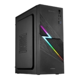 ZEBRONICS Lightning Cabinet/Case, Mini-Tower, Supports ATX | mATX | ITX, 80mm Cooling Fan, Multicolor Lightning LED Strip, 7 Expansion Slot for PCIe, USB 3.0, 3X USB