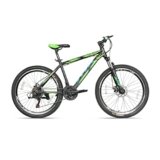 Viva ALMA 29T Multispeed Alloy 21-Speed MTB Mountain Cycle for Adults with Shimano Gear & Dual Disc Brakes (Black-Green)