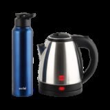 cello Quick Boil Lifestyle Kettle 1.5 L + Sippa 1000 ML Stainless Steel Water Bottle Electric Kettle(1.5 L, Silver)