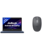 JioBook 11 with Lifetime Office | Android 4G Laptop Mediatek 8788 (JioOS) | Octa-core | 4GB RAM | 64 eMMC Storage | Thin and Light Laptop (11.6 inch, 990 Grams + Logitech M196 BT Mouse