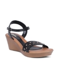 Bata Womens Laser Stud Sandal Heels, (6616681), 3 Black