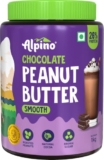 ALPINO Chocolate Peanut Butter Smooth 1kg – Roasted Peanuts, Chocolate Paste & Brown Sugar – 26% Protein, Source of Healthy Fats