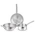 Milton Ernesto Inner Stainless Steel Jr. Casserole Set of 3 (390ml, 720 ml, 1320 ml), Red | Easy to Carry | Serving | Stackable