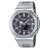 Casio G-Shock GM-B2100SD-1ADR Bluetooth Analog-Digital Black Dial Men Watch Silver Stainless Steel Strap (G1638)