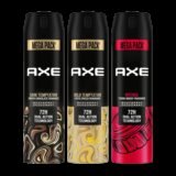 AXE Gold Temptation, Dark Temptation and Intense Deodorant Spray  –  For Men(645 ml, Pack of 3)