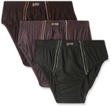 Dixcy Scott Originals Mens Modern Regular Solid Pure Cotton Briefs (PR144626M_Olive,Coffee Brown,Dark Grey_M)