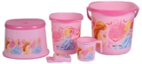 Nayasa Kids 5 Pcs Plastic Bathroom Set | Bathroom Bucket Set Combo | Bath Accessories Set for Bathroom | Bath Bucket Set | Pink