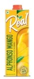 Real Alphonso Mango Fruit Juice-1L | Rich In Vitamin C | No Added Preservatives, Artificial Colors & Flavours | Goodness Of Best Fruits | Tasty, Refreshing & Energising