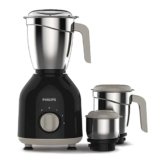 Philips HL7756 Mixer Grinder 750 watt with 3 Stainless Steel Jars | 25 mins Continuous Grinding | Mixer Grinder for Kitchen with 3 Speed Control & Pulse Function (Black)