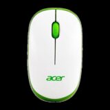 Acer ACR-WRLS/ Wireless Mouse Ambidextrous Optical Mouse ACR-WRLS,1600 DPI, with Soft side grip, Plug-and-Play(2.4GHz Wireless, White, Green)